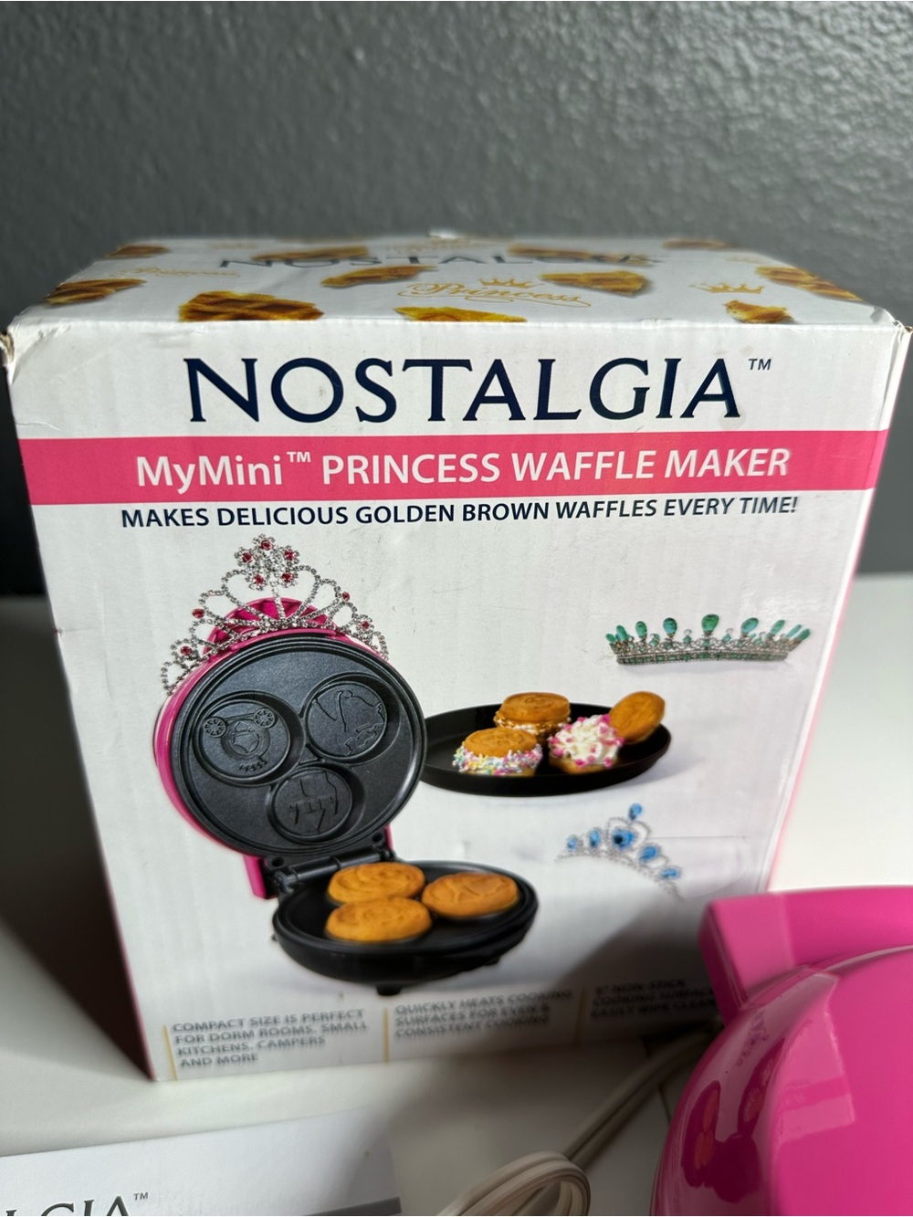 Nostalgia MyMini Princess Waffle Maker - Hot Pink